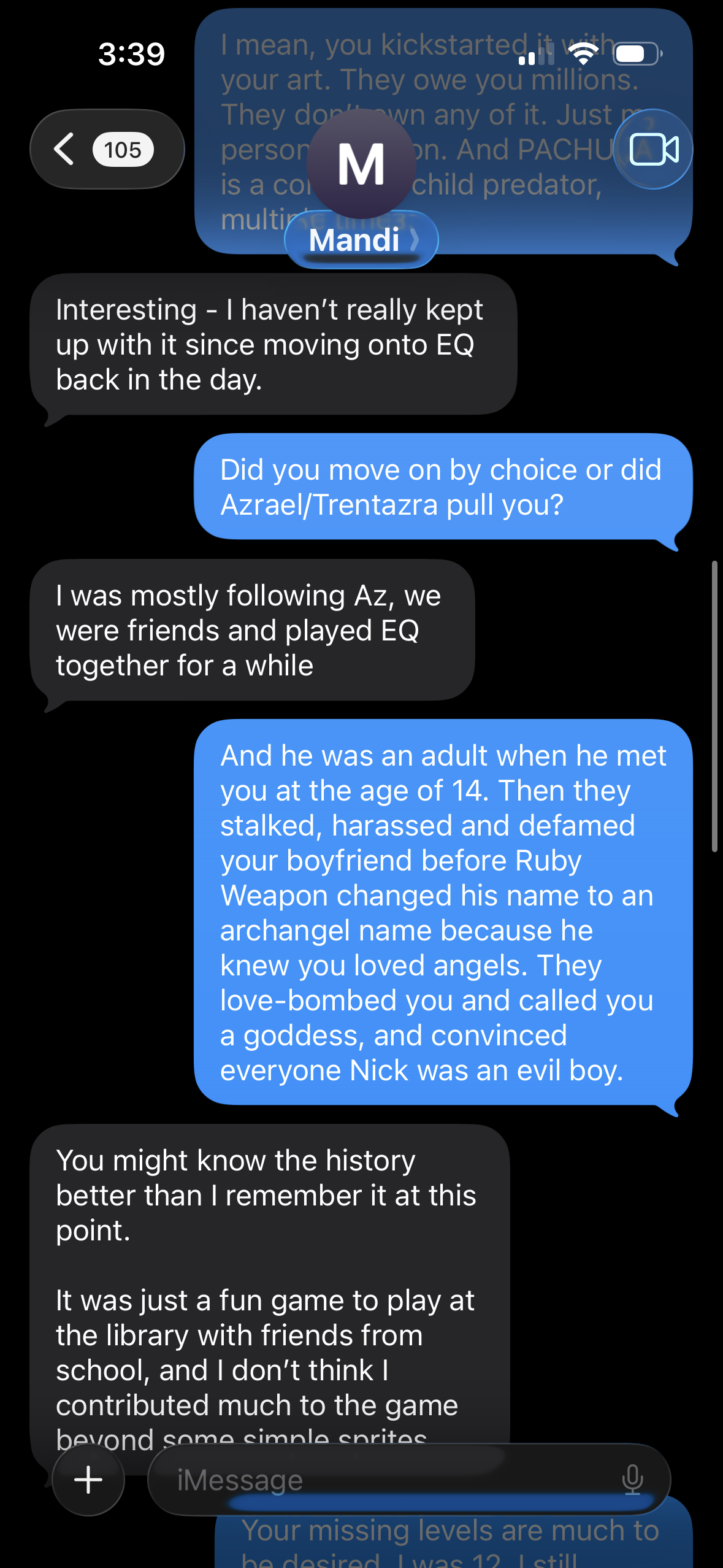 Mandi Asserts Azrael Was Trentazra, They Played EverQuest Together