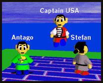 Stefan, Captain USA, Antago in the first Graal3D.